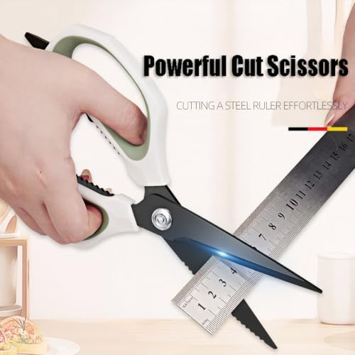 Jasni Transparent Handle Stainless Steel Sharp Powerful Kitchen Scissors - Image 4