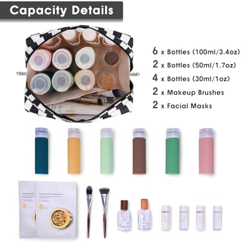Narwey Makeup Bag Travel Toiletry Bag, Cosmetic Bag - Image 2