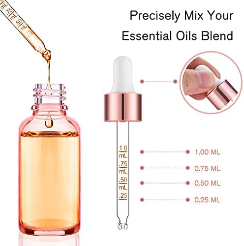 PrettyCare Glass Eye Dropper Bottles 99 Pack, 1oz Rose Empty Thick Bottles Bulk - Image 3