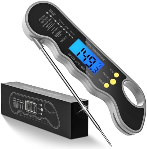 Instant Read Meat Thermometer, Fast & Accurate Digital Food Thermometer by TRAUSI