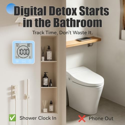Baldr Shower Clock Waterproof Bathroom Clock - Image 3