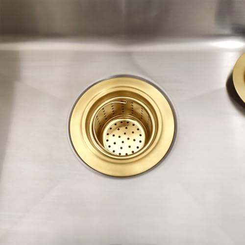 Kitchen Sink Drain Basket Only, 3-inch Basket Gold - Image 6