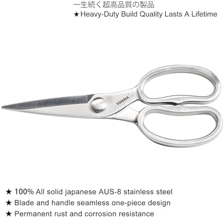 TONMA Kitchen Scissors All Purpose, Made in Japan, Stainless Steel - Image 3