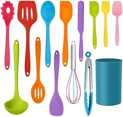 LIANYU 14 Pcs Silicone Kitchen Cooking Utensils Set by LIANYU