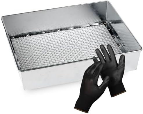 Soil Sifter, 1/4-inch Compact Galvanized Garden Sieve by Wenses