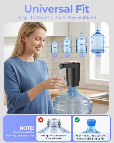 Water Jug Pump for 5 Gallon Bottle – Portable Electric USB-C Charging Dispenser - Image 5