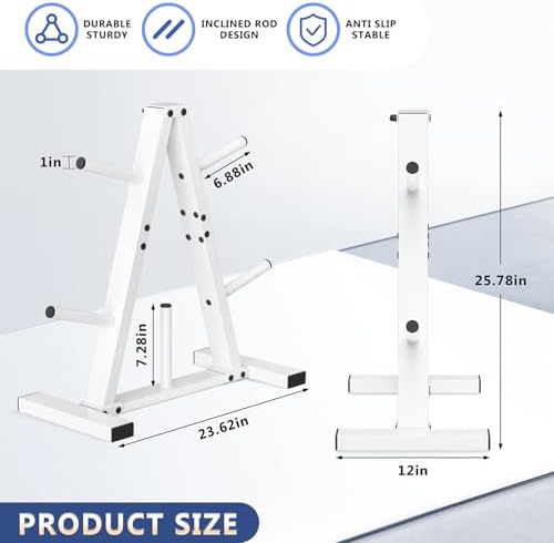 Weight Plate Rack, Weight Tree, Home Gym Storage Stand, Holds 300 lbs - Image 3