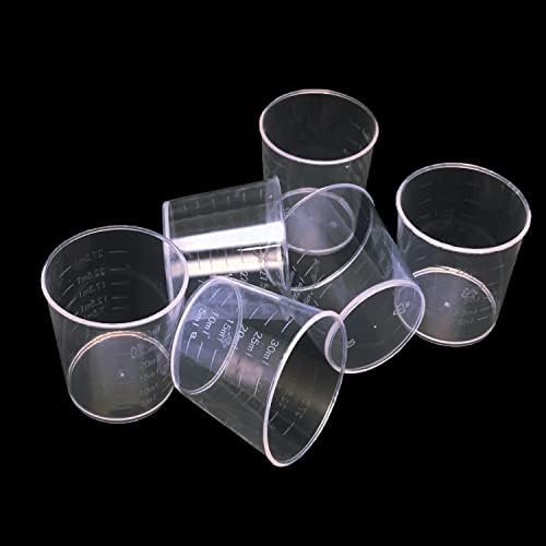 60 Pcs Plastic Graduated Cups, 30ml/1oz Clear Scale Cups - Image 3