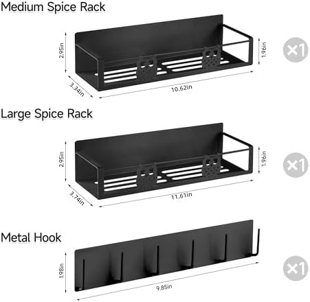 Magnetic Spice Rack for Refrigerator, Space Saving Kitchen Organizer Shelf - Image 3