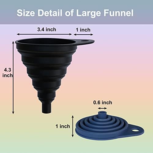KongNai Silicone Kitchen Funnel Set of 4 - Image 2