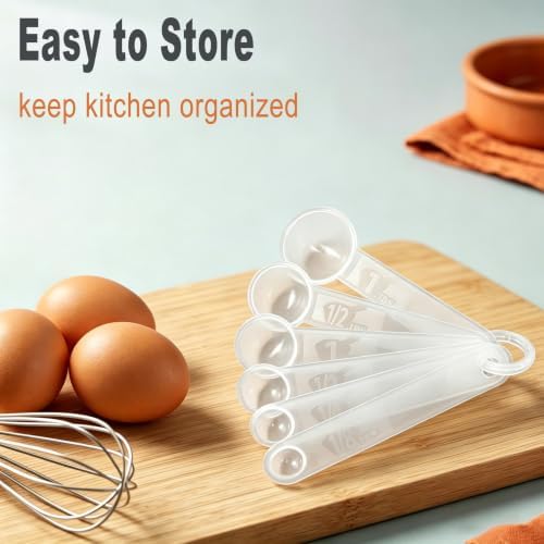 6 PCS Measuring Spoons Set, Translucent - Image 3