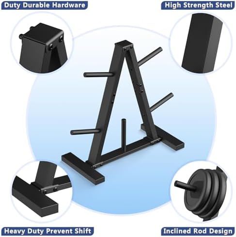 Weight Plate Rack, Weight Tree, Home Gym Storage Stand, Holds 300 lbs - Image 6