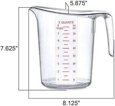 Amazing Abby - Melissa - 64-Ounce Plastic Measuring Pitcher, 8-Cup Food-Grade - Image 4