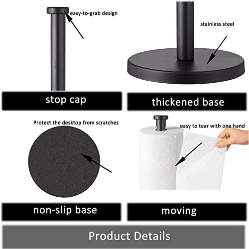 Black Standing Paper Towel Holder - Image 3