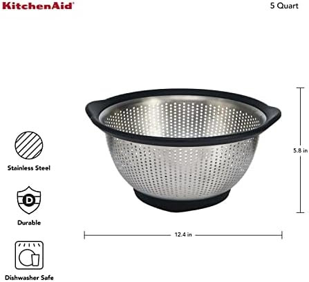 KitchenAid Stainless Steel Colander, 5 Quart - Image 2