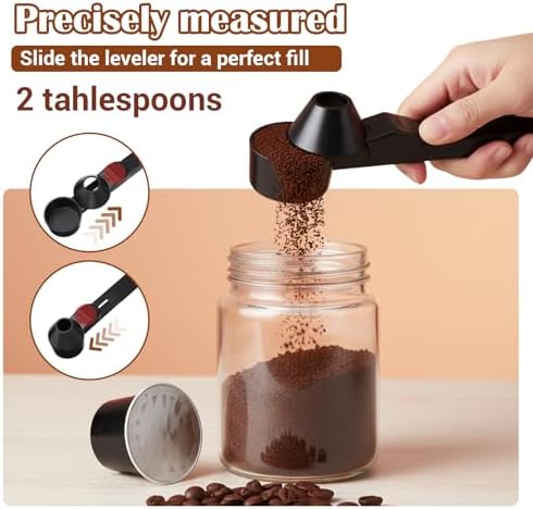 2pcs Coffee Scoop & Funnel For Reusable Cup Refillable Coffee Pods, 2tbsp - Image 6