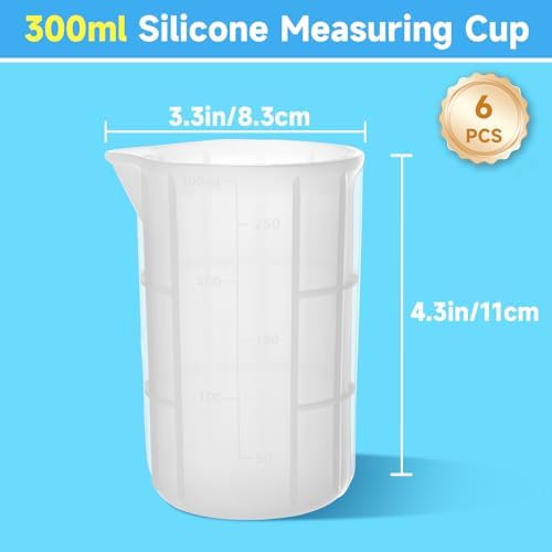 Gartful 300ml Large Silicone Measuring Cups, 10OZ Reusable Squeeze and Pour - Image 2