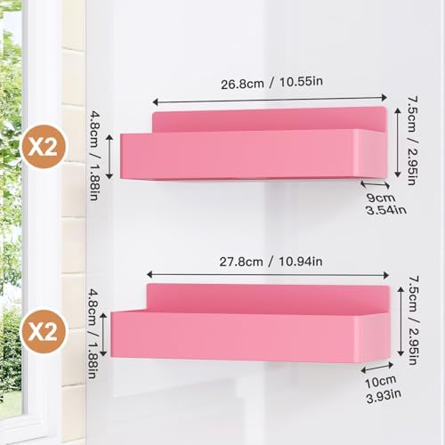 Mystozer Magnetic Spice Rack for Refrigerator Pink, 4 Pack - Image 4