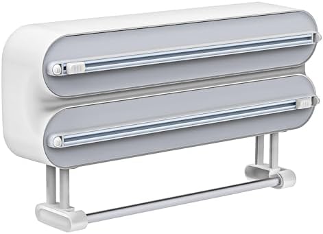3 in 1 Aluminum Foil and Plastic Wrap Organize Dispenser by Rasunkae