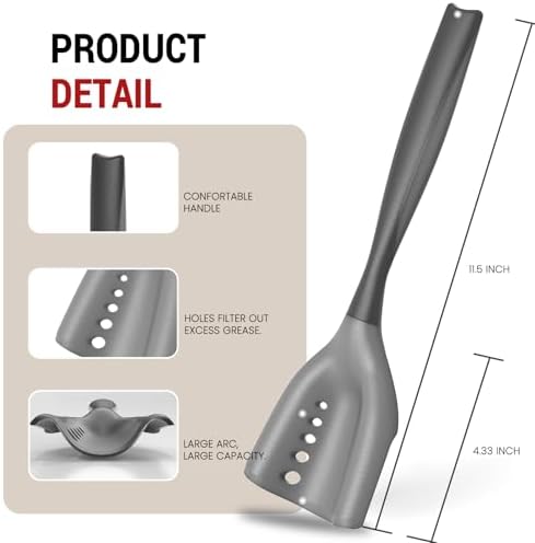 2Pack Meat Chopper Mincing Spatula, Silicone Grinder - Image 3
