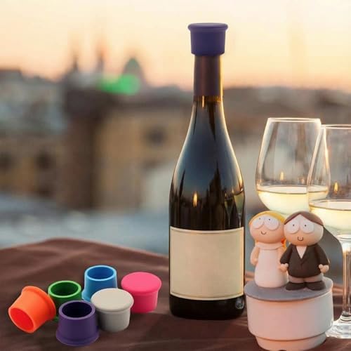 12 Pcs Colorful Silicone Wine Stoppers, Reusable Wine Bottle Stopper, Sparkling - Image 7