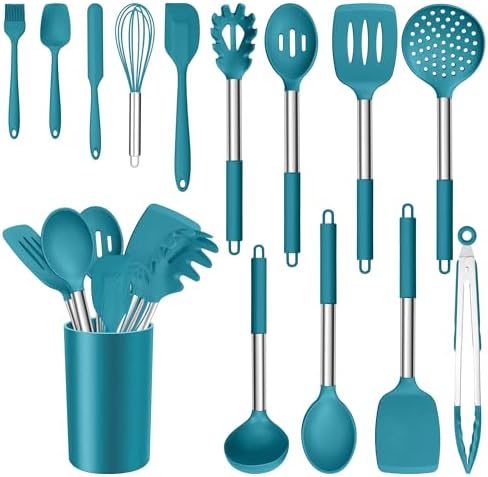 E-far 14 Pieces Silicone Cooking Utensils Set, Kitchen Utensils Set by E-far