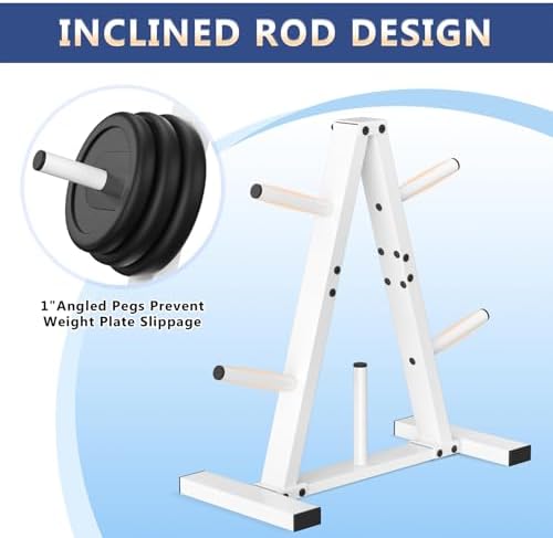 Weight Plate Rack, Weight Tree, Home Gym Storage Stand, Holds 300 lbs - Image 4