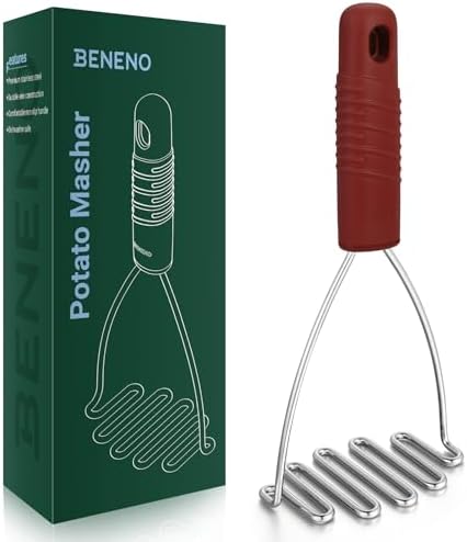 Beneno Ergonomic Soft Grip Stainless Steel Potato Masher by Beneno