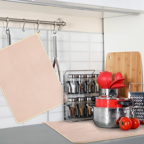 Hushee 2 Pcs Dish Drying Mats for Kitchen Counter, 30 x 24 Inch - Image 4