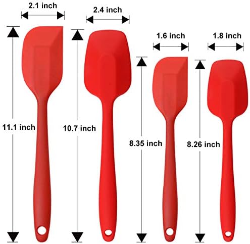 Silicone Spatulas Set, Rubber Spoon Spatula Heat Resistant Spoonula One Piece - Image 6