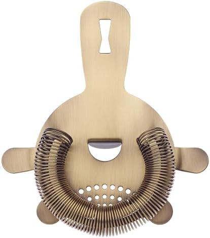 Barfly 4 Prong Heavy Duty Bar Strainer, Antique Gold - Image 3