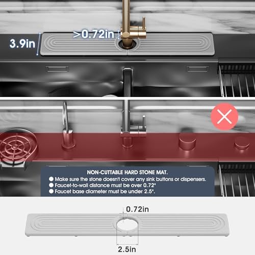 Quick Drying Stone Faucet Mat for Kitchen Sink - Image 4