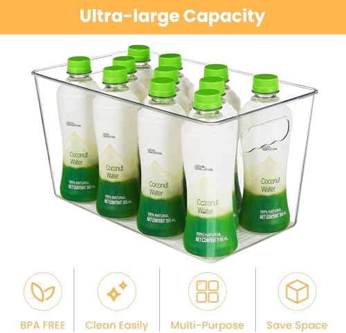 YIHONG 10 Pack Clear Storage Bins, Pantry Organizer Bins - Image 4