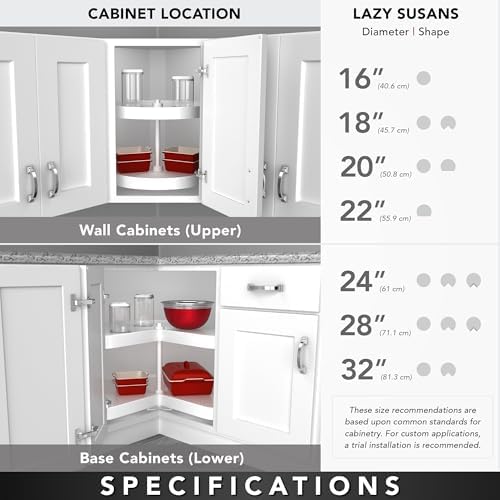 Rev-A-Shelf 18" Full-Circle Dual Tier Lazy Susan - Image 4