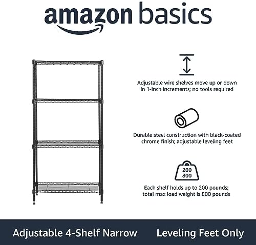 Amazon Basics 4-Shelf Steel Wire Storage Shelves - Image 3