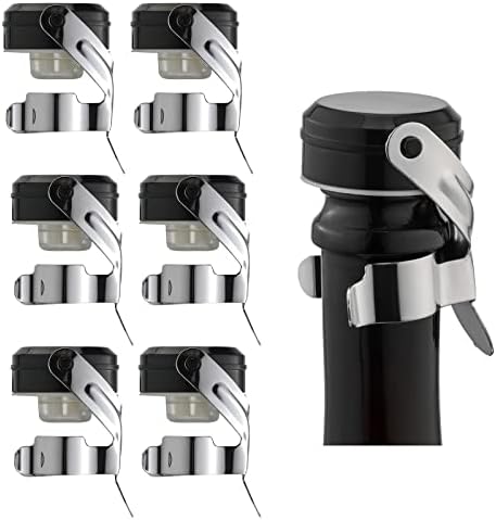 WOTOR Champagne & Wine Bottle Stoppers, Champagne Cork, 6 Pack by MakeWineFresher