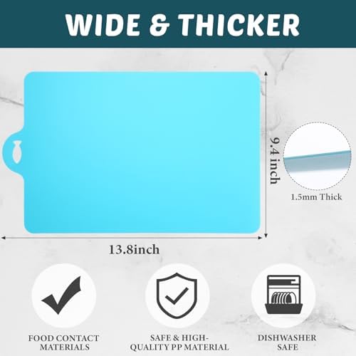 20 Pcs Flexible Cutting Board Mats Plastic Cutting Mats Non Slip Chopping Board - Image 2