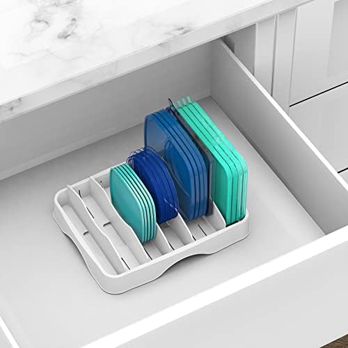 Simple Houseware Food Container Lid Storage 13" x 10" Adjustable Divider - Image 5