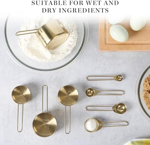 Martha Stewart Richburn 4-Piece Gold Stainless Steel Measuring Cup Set – - Image 2