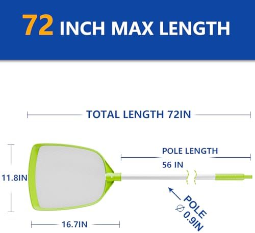 Sepetrel Pool Skimmer Net with Pole, Ultra-Fine Mesh, 72-Inch Total Length - Image 5