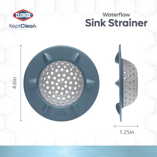 Clorox KeptClean™ WaterGuard Sink Strainer – 2 Pack, Steel Blue - Image 3