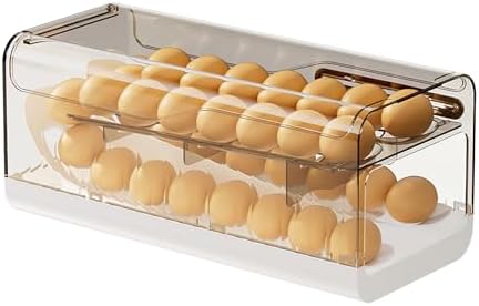 Egg Dispenser for Refrigerator, 32-Count Press-Type Egg Holder by Unknown