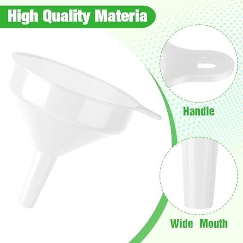Honeydak 18 Pcs Plastic Funnels Wide Mouth Long Spout - Image 3