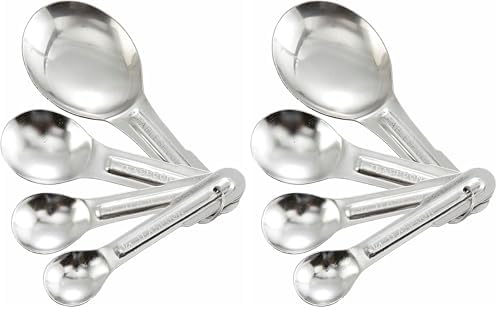 Winco 4-Piece Stainless Steel Measuring Spoon Set by Winco