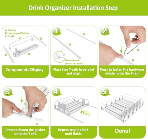 IBORING Drink Organizer for Fridge, Holds up to 30 Cans - Image 6