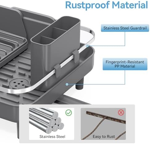 Urackify Expandable Dish Drying Rack - Image 6