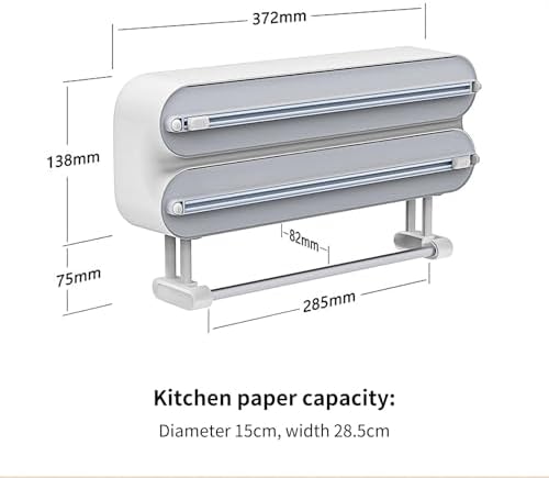 3 in 1 Aluminum Foil and Plastic Wrap Organize Dispenser - Image 6