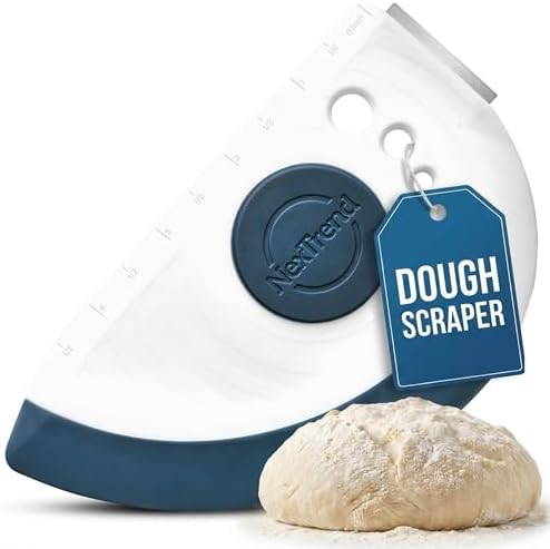 NexTrend blue 5-in-1 flexible dough and bowl scraper by NexTrend