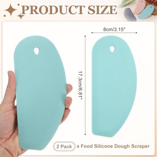 uxcell 2pcs Food Silicone Scraper, 2 in 1 - Image 2