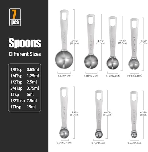 Doosu 18/8 Stainless Steel Measuring Spoons - Image 2